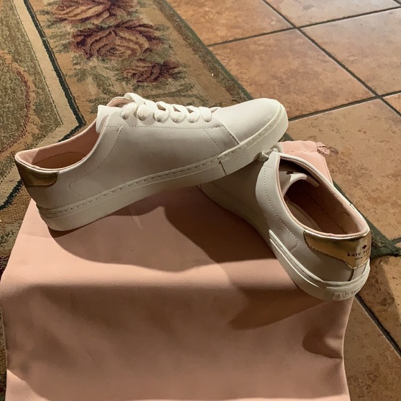 Kate Spade White & Gold Fashion Sneaker (Premium) - Picture 6 of 10